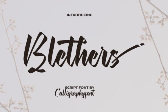 Designing with Blethers: A Script Font for Editorial Elegance