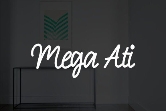 Mega Ati: A Script Font for Editorial Elegance