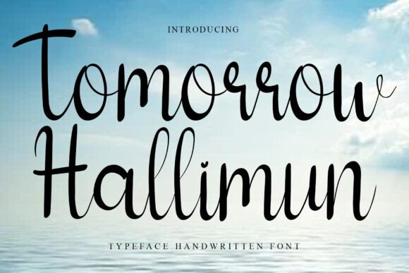 Tomorrow Hallimun: A Script Font with Character for Editorial Design